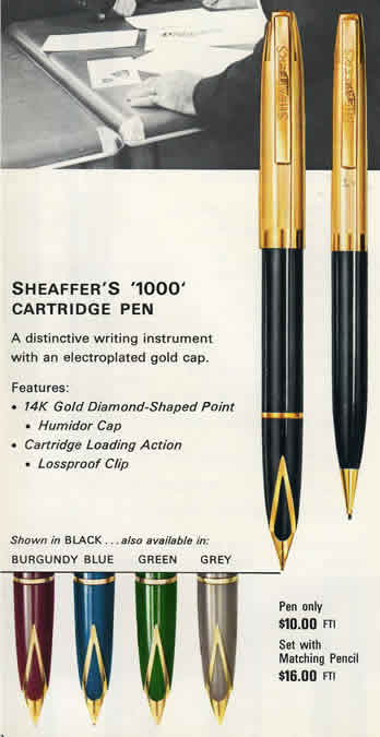 1960s Sheaffer PFM Fountain Pen in Burgundy with 14K Gold Nib - Antique Sage